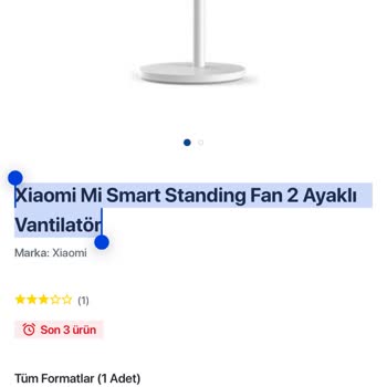 D&R- Xiaomi Mi Smart Fan 2 Ayaklı Vantilatör Ürünün Gönderilmemesi