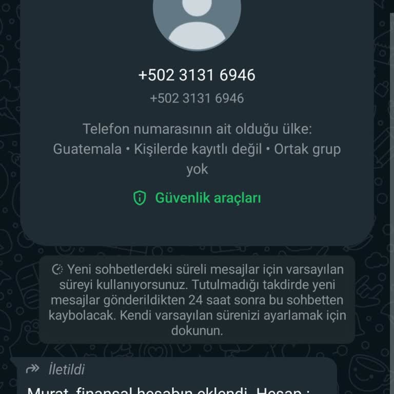 WhatsApp Yanlışlıkla Gönderilen Finansal Bilgiler Ve Güvenlik Endişesi