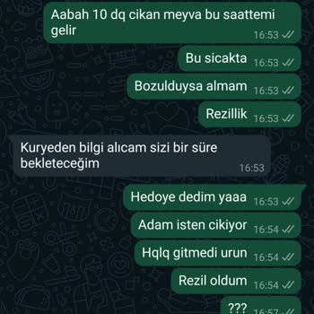 Meyve Sepeti Sabah 10 Da Çıkıp Aksam 6 Da Teslim Edildi.