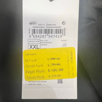 Koton Etiket- Kasa Fiyat Farkı