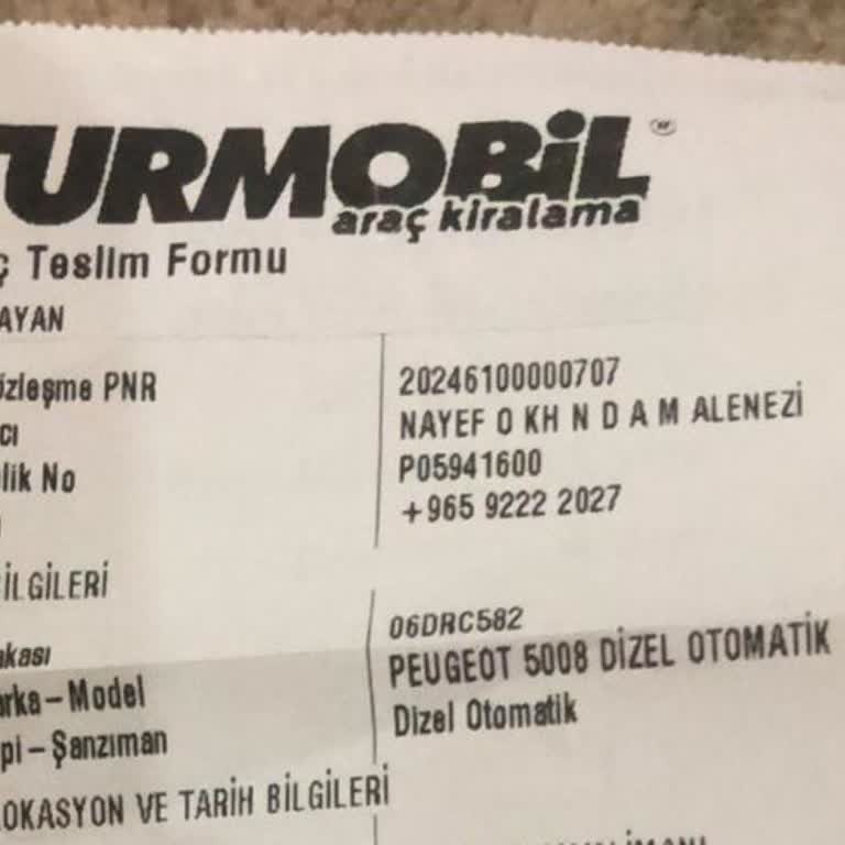 Turmobil Trabzon Şubesi Araç Kiralama Deneyiminde Yaşanan Sorunlar