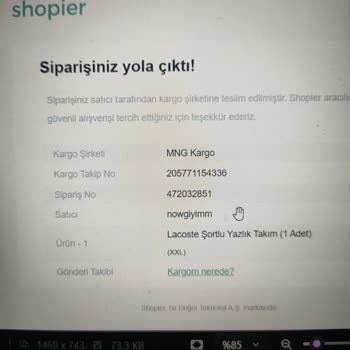 Shopier Now Giyim Yanlış Gönderi İlgi 0