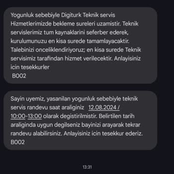 20 Gündür Digiturk Kurulumu Yapılamaması