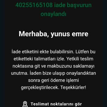 Bershka Para İadem Yapılmadı