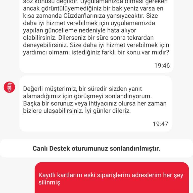 Tıkla Gelsin Cüzdanımdaki Bakiyeler Silindi