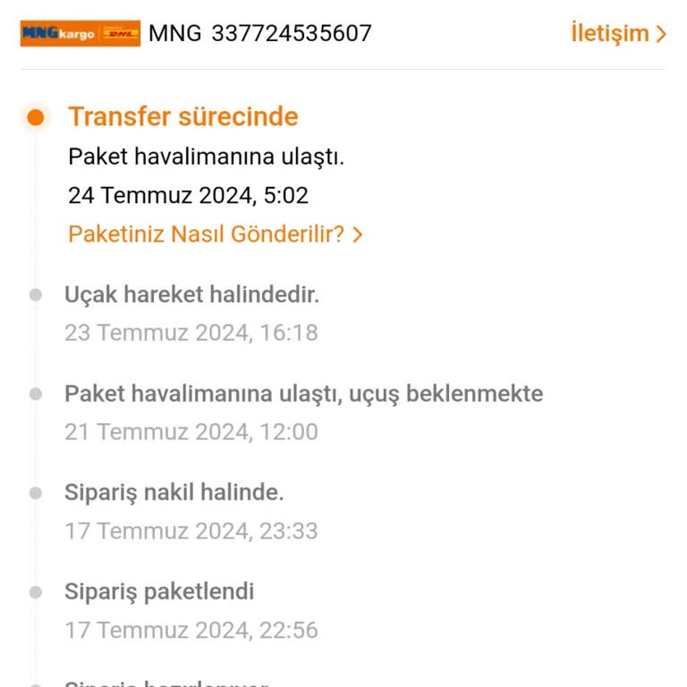 Temudan Gelemeyen Siparişim