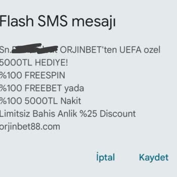 Orjinbet Flash SMS Atmak Da Hala Israrcı