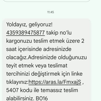 Afyon Kocatepe Aras Kargo Eve Teslim Etmiyor