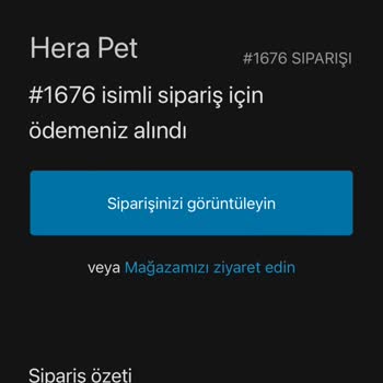 Hera Pet Sipariş Sonrası İletişim Ve Hizmet Sorunu