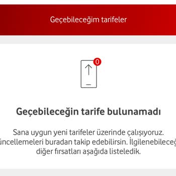 Vodafone Yanımda Uygulaması Tarifemi Değiştirmiyor