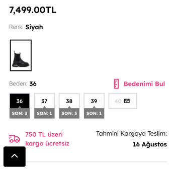 Derimod Pişmanlıktır Ürünüm Kaybedildi