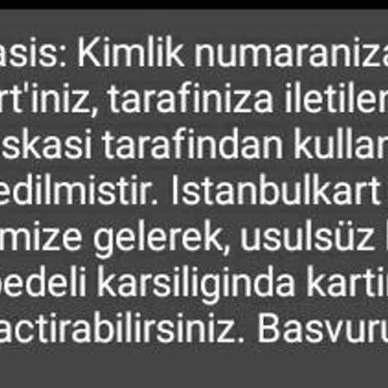 BELBİM (İstanbulkart) Bloke Edildi Akbilim