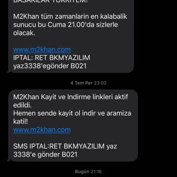 M2Khan SMS Atma Artık