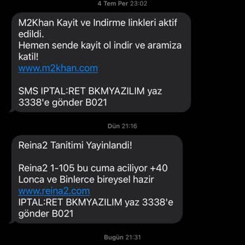 M2Khan SMS Atma Artık
