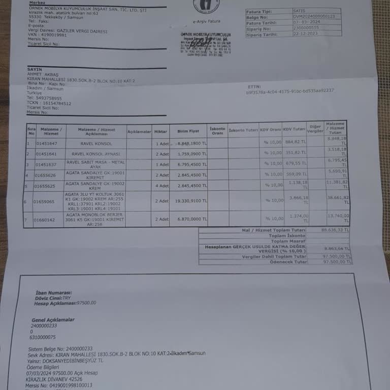 Divanev Koltuk Takımı Kumaş Şikayeti