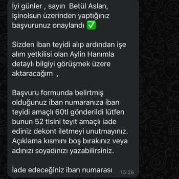 İşin Olsun Link Kişisel Bilgilerin İstenmesi