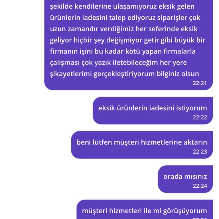 KFC Getir Uygulamasında Eksik Sipariş Sorunu