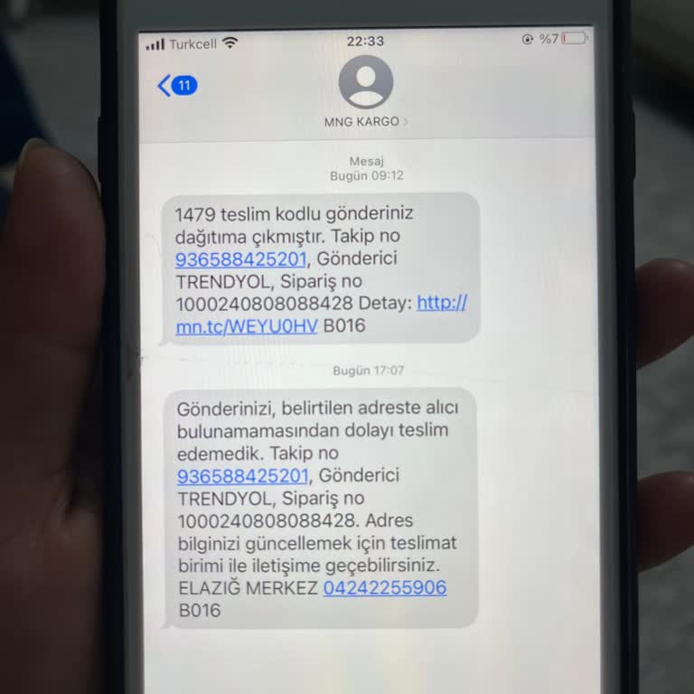 MNG Kargo Kargom Adresime Teslim Edilmedi Evde Olmadığımız Adında Mesaj Atıldı