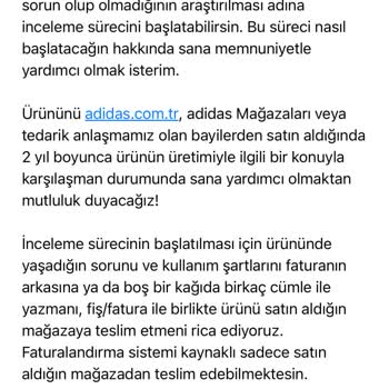 Adidas Sattığı Ürünün Arkasında Durmuyor