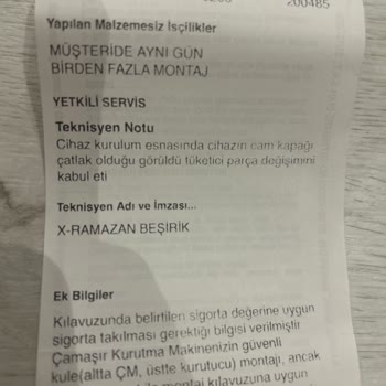 Bosch Yetkili Servis Hatası