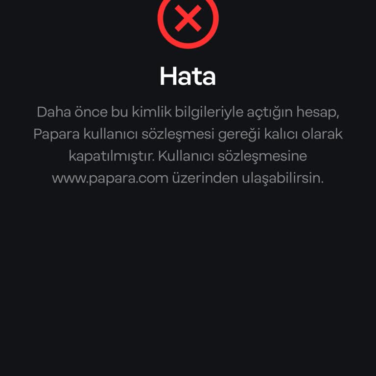 Papara Kalıcı Olarak Hesap Kapanması