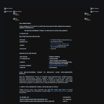 Türk Telekom Faturasız Hattıma Yüklediğim Bakiyeyi Yok Ediyor Sürekli