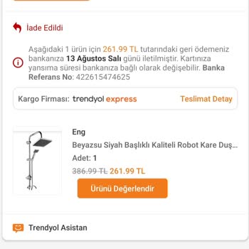 Trendyol Yol Değişim İstememe Rağmen Ürünümü İade Etti