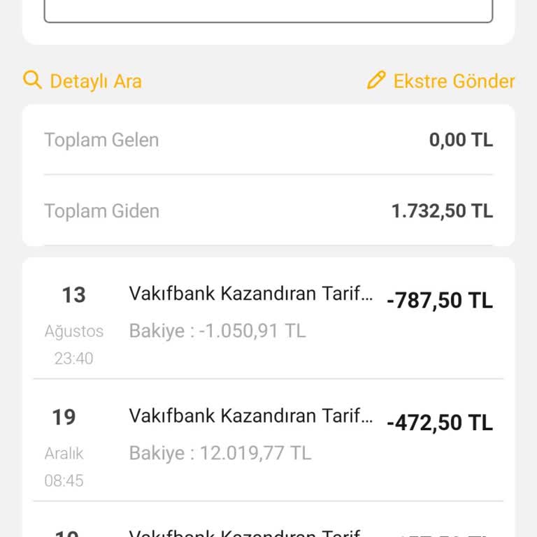 VakıfBank Kazandıran Tarife İade İşlem Talebi