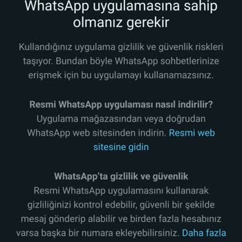 WhatsApp Giriş Yapmak İçin Resmi WhatsApp Uygulamasına Sahip Olmanız