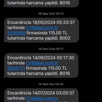 Cvmaker.com.tr Hesabımdan Yetkisiz Para Çekimi Sorunu