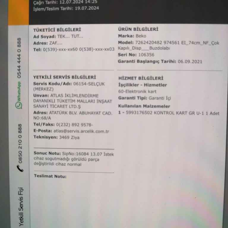 Beko İzmir'de Buzdolabı Servis Deneyimi