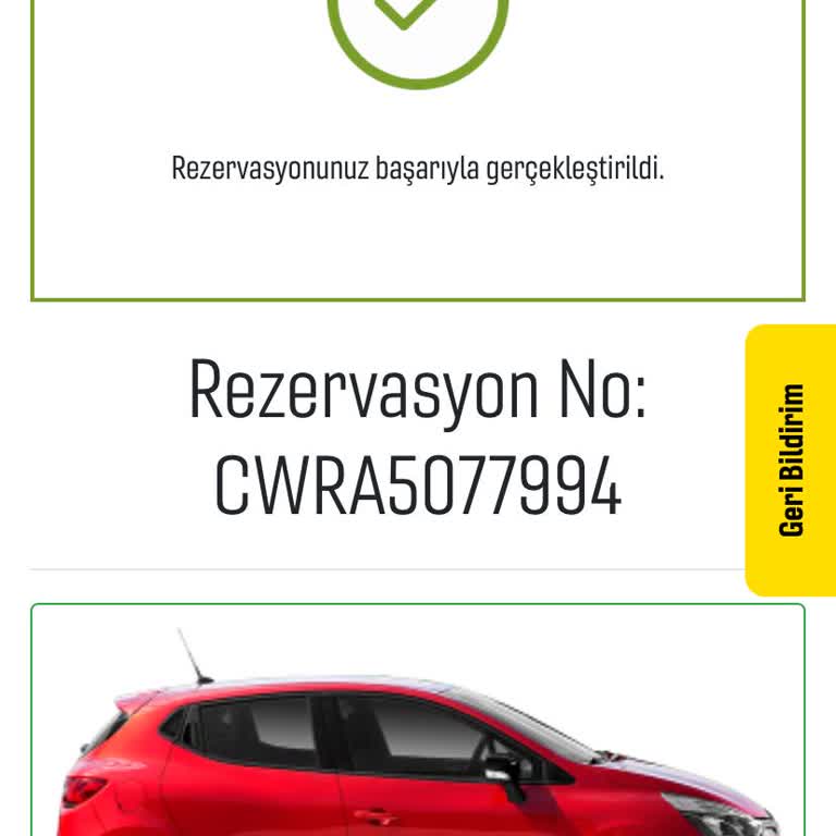 Europcar Rezervasyon İptali Oluşmaması!