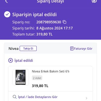 N11 Firması Nivea Mağazası Sipariş Mağduriyeti