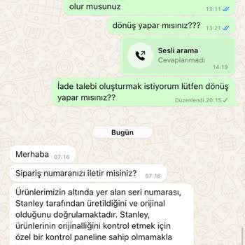 Termos Türkiye İade Talebime Dönüş Yok