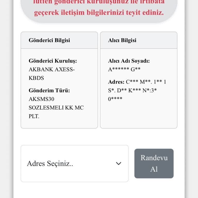 Kuryenet Kartım Adresime Gelmiyor