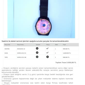 Welder Watch İlk Kullanımda Kurma Kolu Düşen Saat