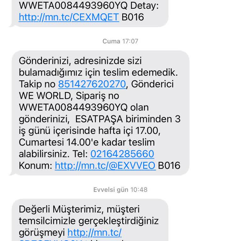 MNG Kargo Esatpaşa Adrese Getirmeden Adreste Bulamadık Mesajı Atıyor