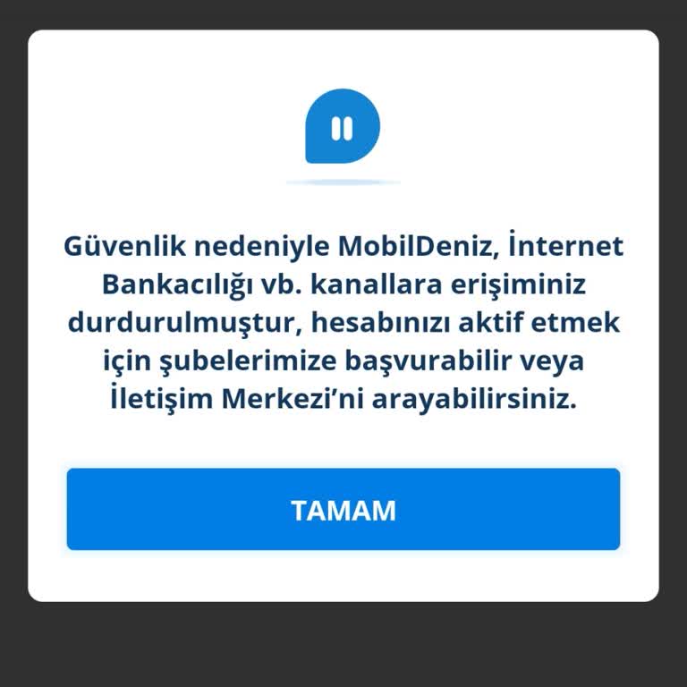 Denizbank Mobil Bankacılık Mağduru