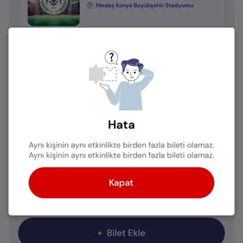 Passolig Passo Kombine Alma Hatası