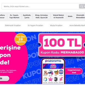 Pazarama İlk Siparişe Özel 100 TL Kupon Aldatmacası