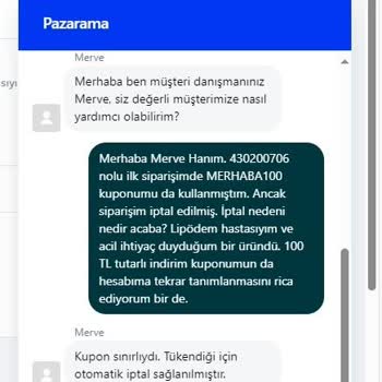 Pazarama İlk Siparişe Özel 100 TL Kupon Aldatmacası