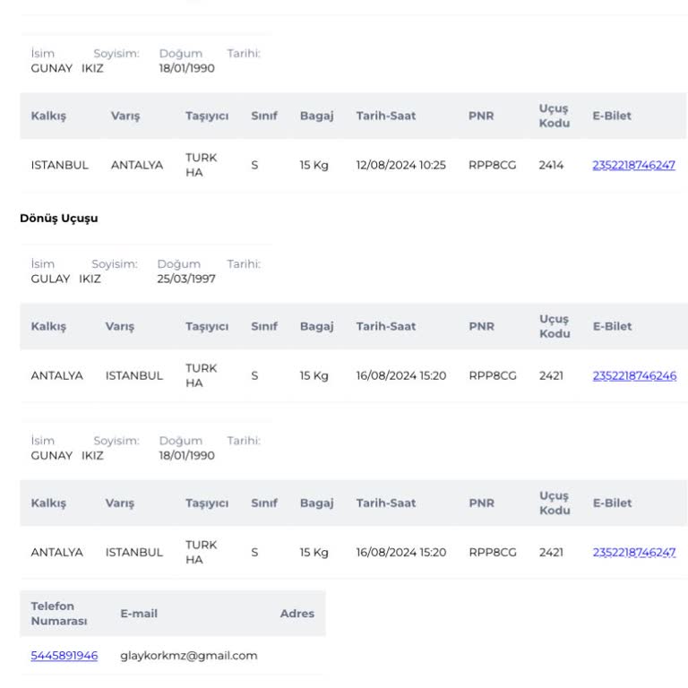 ETS Tur Mağduriyeti