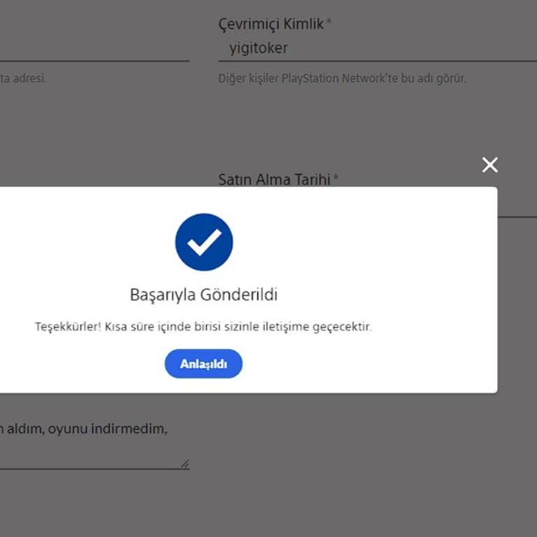 PlayStation Oyun İade Edemiyorum