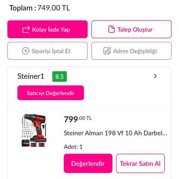 Pazarama Ve Steiner Yanlış Ürün Gönderdi