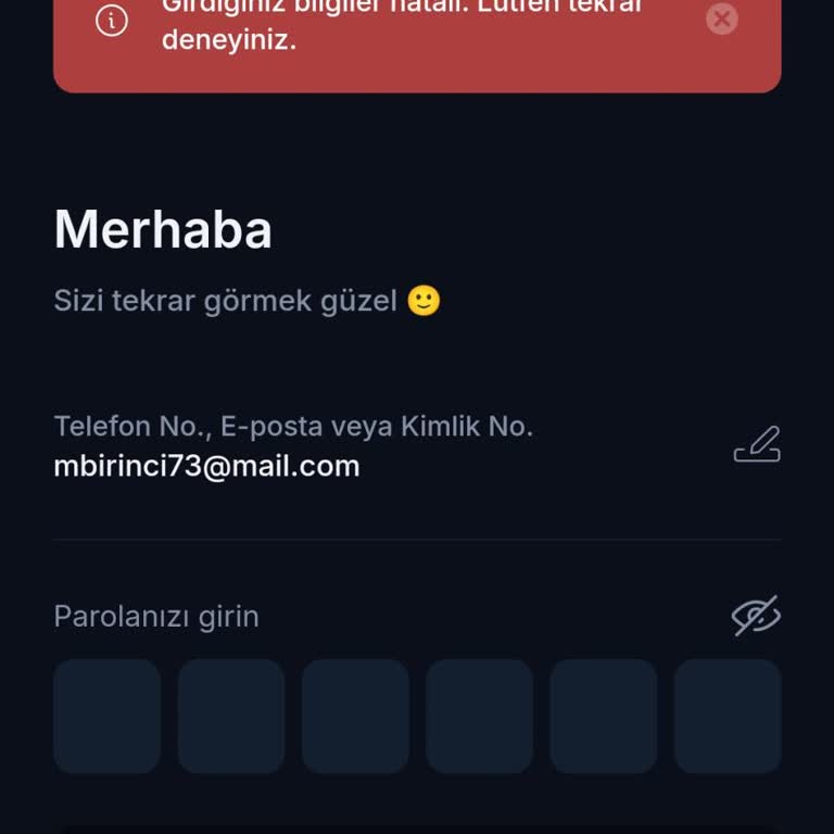 BTC Türk Şifre Sorunu