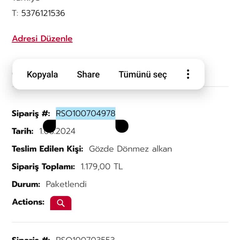 Rossmann Siparişin Kargoya Verilmeye Sorunu