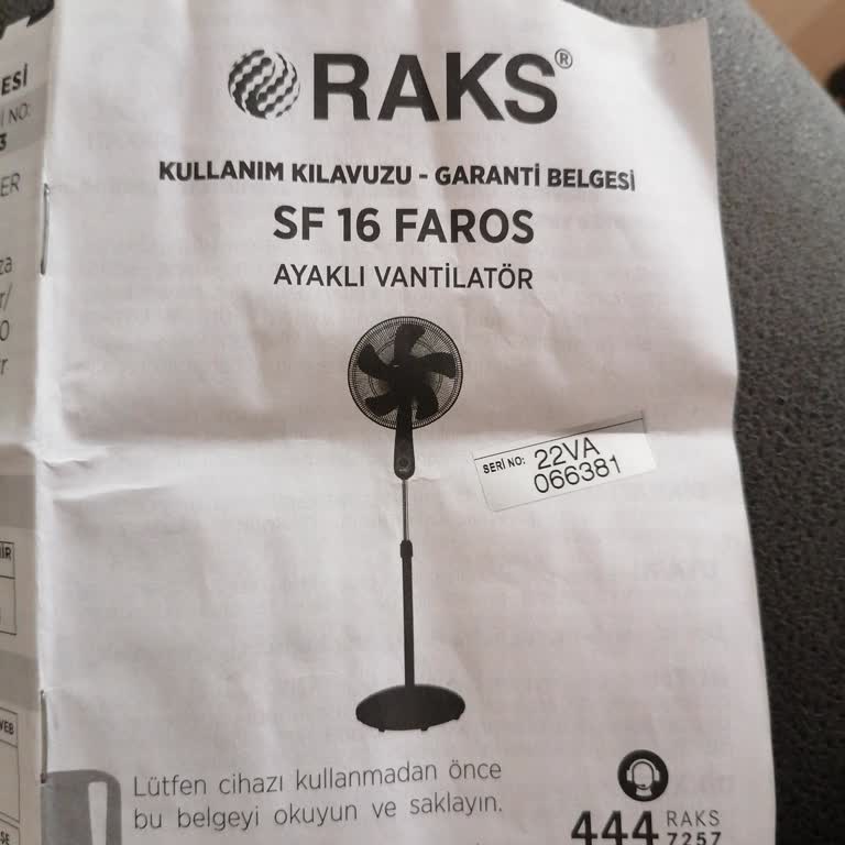 Raks Vantilatör Dönerken Ses Yapıyor