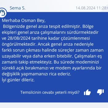 TurkNet İnternet Arıza Hakkında