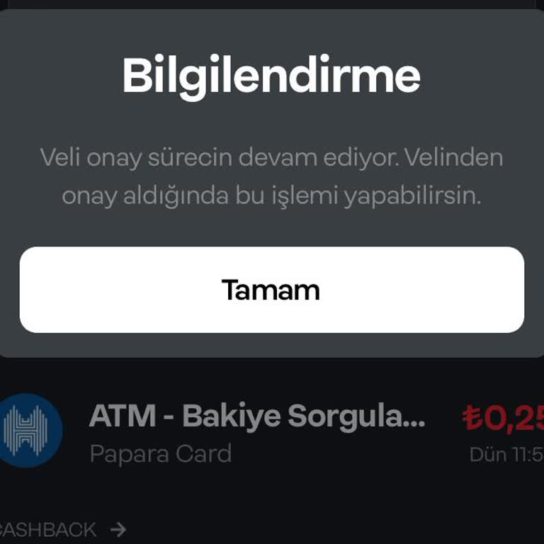 Papara Veli Onayı İptal Etme Sorunu!