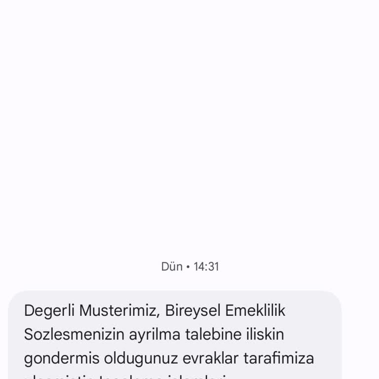 Türkiye Hayat Emeklilik BES İptali Aciliyet Ödenmesi Gereği